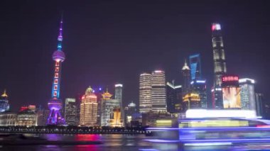 aydınlatmalı shanghai Skyline lujiazui mali