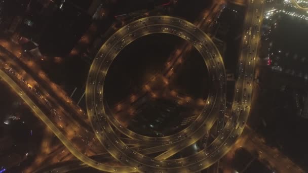 Kreisförmige Beleuchtete Hochgeschwindigkeits Nanopustraße — Stockvideo