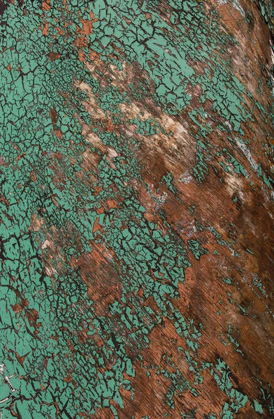 绿色和红色木制生锈表面 — 图库照片