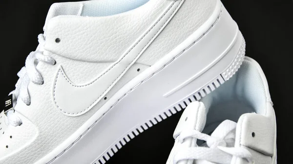 Zhytomyr Oekraïne Juni 2020 Nike Air Force Sage Witte Sneakers — Stockfoto