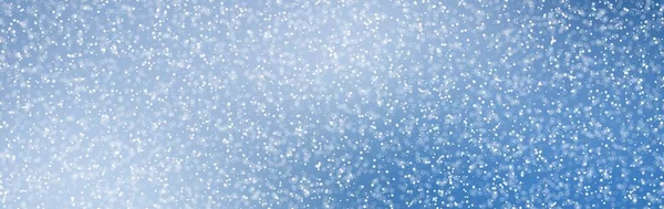 Streszczenie Blue Christmas Tle Prawdziwego Śniegu Zamazane Płatki Śniegu Rozmiar — Zdjęcie stockowe