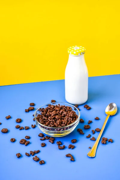 Schokolade Cornflakes Buchstabenform Des Englischen Alphabets Für Ein Schnelles Frühstück — Stockfoto