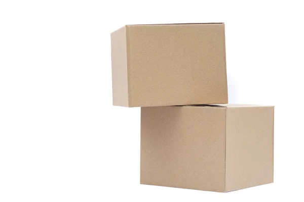 Cajas Carton Para Emquetar Con Fondo Blanco — Fotografia de Stock