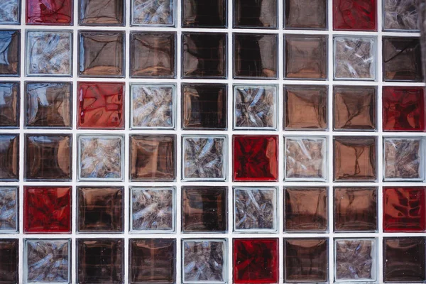 赤と白のガラスの背景テクスチャ ステンドグラス — ストック写真