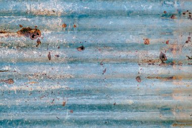 Eski çinko çatı, paslı duvar arka plan closeup