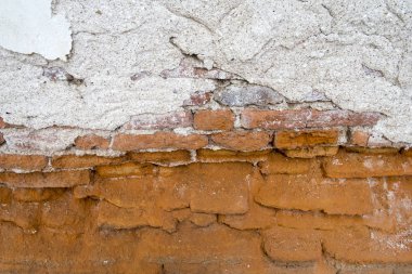 Eski tuğla duvar çürümüş closeup arka plan