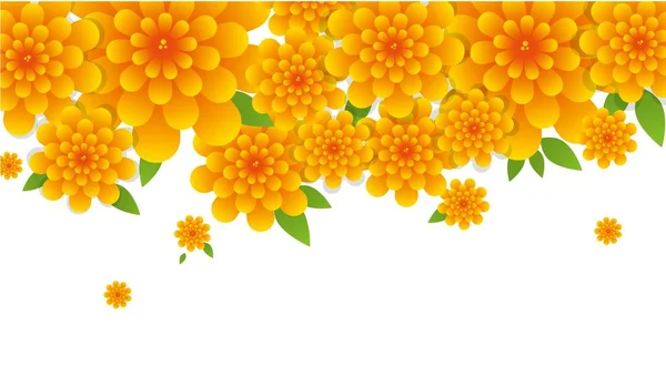 Print Bright Yellow Flowers — Stock Vector