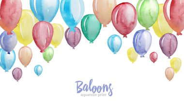 Beyaz arkaplanda izole edilmiş renkli balonlar