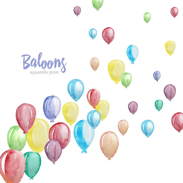 Ballons Colorés Isolés Sur Fond Blanc — Image vectorielle