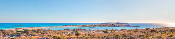 Tropischer Sandstrand Mit Türkisfarbenem Wasser Elafonisi Beton Griechenland Elafonissi Strand — Stockfoto