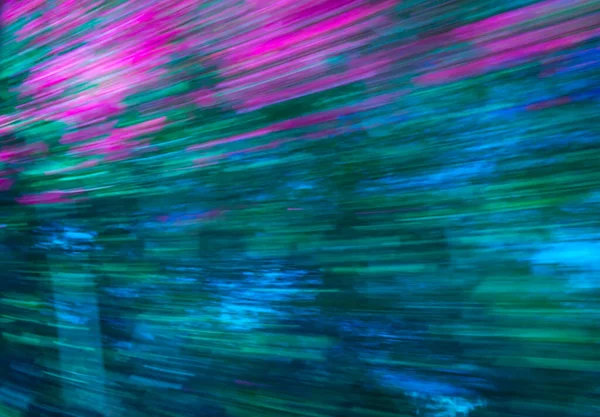 Κίνηση Αμβλυμένο Έγχρωμο Φόντο Ροζ Πράσινο Και Μπλε Φόντο Γραμμές — Φωτογραφία Αρχείου