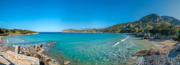 Tropická Pláž Voulisma Istron Kréta Řecko Krásná Barevná Pláž Voulisma — Stock fotografie