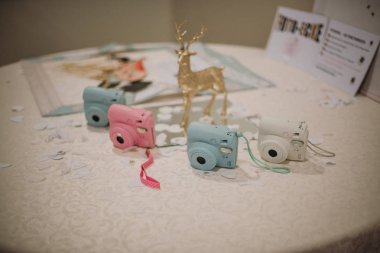 Polaroid Fotoğraf Makinesi Düğün Pembe Mavisi