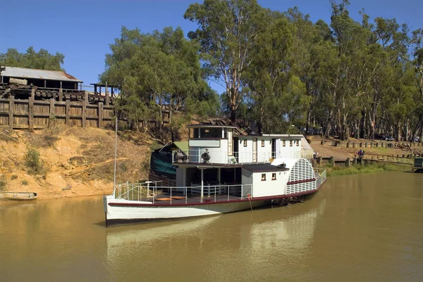 Australien Gamla Hjulångaren Murray River Echuca — Stockfoto