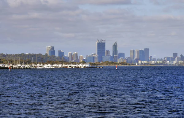 Perth Australia Novembre 2017 Skyline Perth Sul Fiume Swan Con — Foto Stock