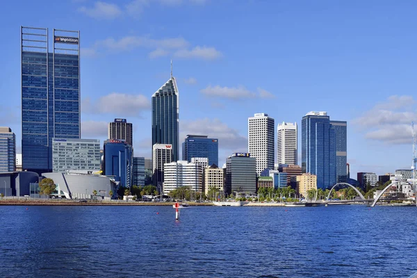 Perth Australia Novembre 2017 Skyline Perth Sul Fiume Swan Con — Foto Stock