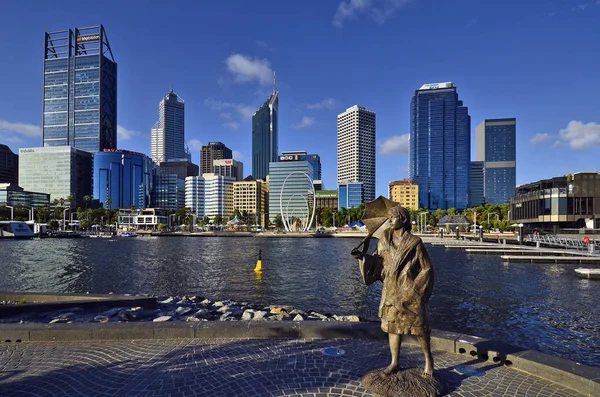 Perth Australië November 2017 Skyline Van Perth Met Verschillende Gebouwen — Stockfoto