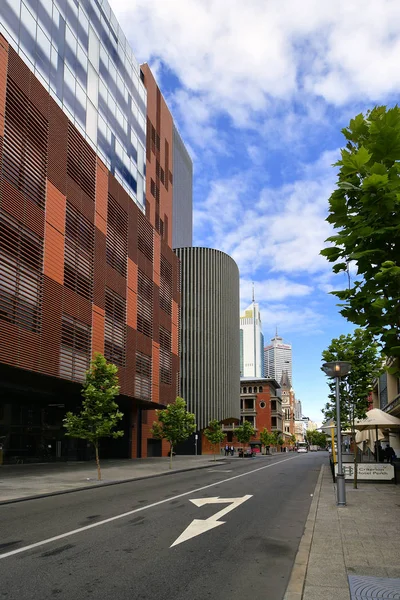 Pert Australia November 2017 Old Buildings Midst Modern Skyscrapers Cbd — Stock Photo, Image