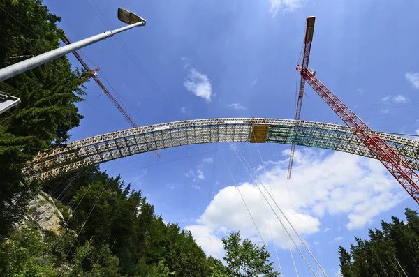 オーストリア オーバーエスターライヒ州の高速道路橋の建設 — ストック写真