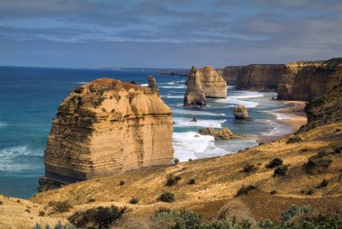 Avustralya, doğal Simgesel Yapı Great Ocean Road Victoria üzerinde Twelve Apostles