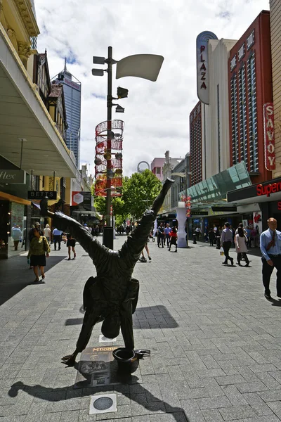 Perth Australia November 2017 Unidentified People Sculpture Street Artist Hay — Stock Photo, Image