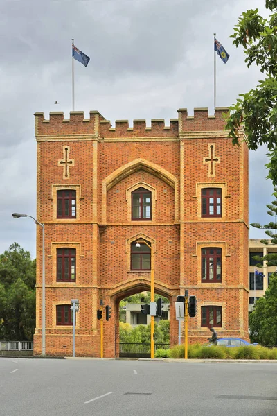 Australia Perth Barracks Arch Flags Australia Western Australia — Stock Photo, Image