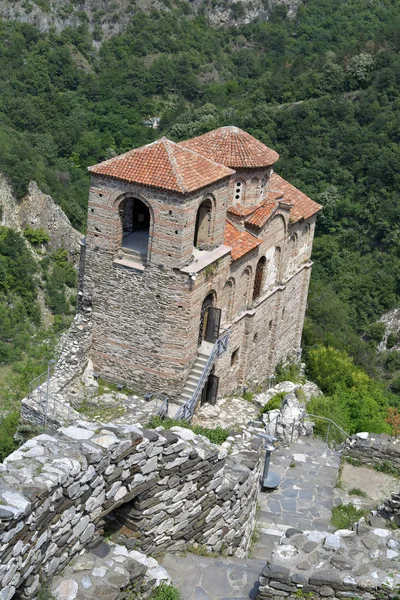 Bulgária Antiga Igreja Santa Mãe Deus Fortaleza Medieval Asen — Fotografia de Stock