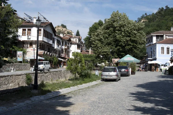 保加利亚 Melnik 2018年6月06日 保加利亚南部小村庄的商店和房屋 — 图库照片