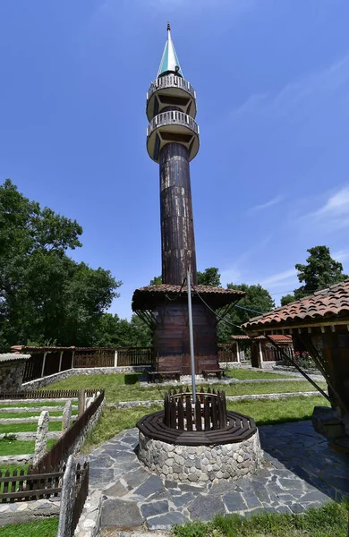 Bulharsko Minaret Středověké Mešitě Yedi Kizlar Camii Aka Mešita Sedmi — Stock fotografie