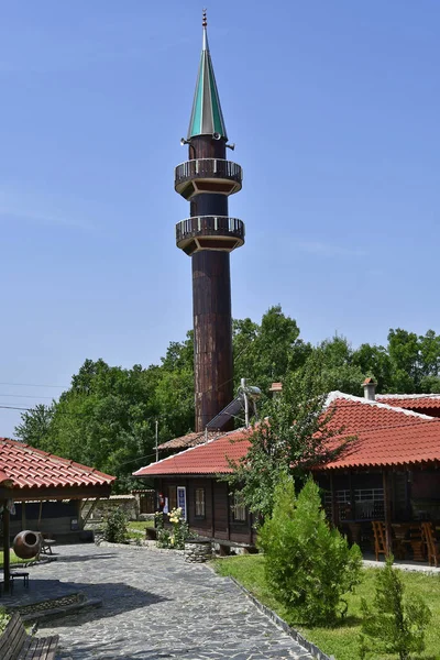 Bulgária Minarete Mesquita Medieval Yedi Kizlar Camii Aka Mesquita Das — Fotografia de Stock