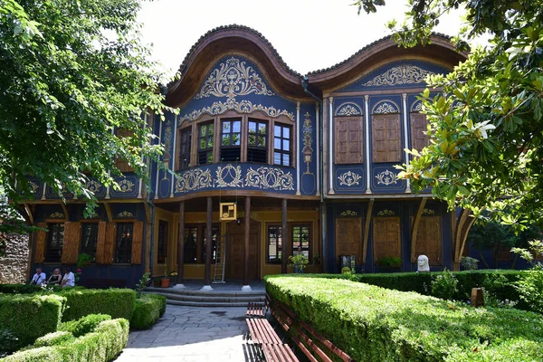Plovdiv Bulgaria Juni 2018 Unbekannte Und Ethnografisches Haus Der Altstadt — Stockfoto