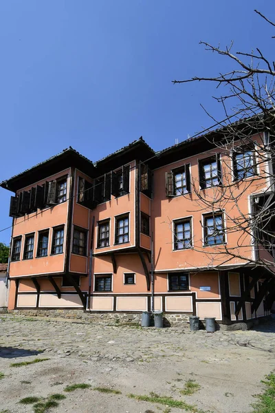Bulgarien Plovdiv Byggnad Traditionell Struktur Gamla Stadsdelen Aka Staria Grad — Stockfoto