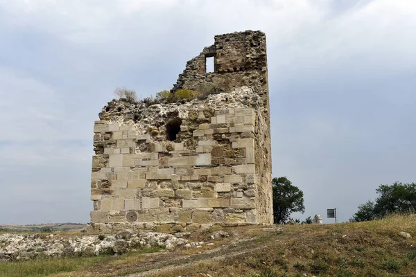 Grécia Monumento Antigo Anfípolis Ruína Torre Norte — Fotografia de Stock