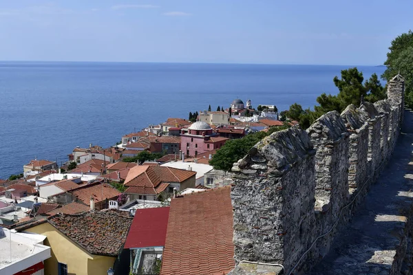 Grecia Kavala Distrito Panagia Con Mezquita Halil Bey Una Iglesia — Foto de Stock