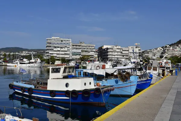 Καβάλα Ελλάδα Ιουνίου 2018 Αλιευτικών Πλοίων Και Βαρκών Μηχανοκίνητων Σκαφών — Φωτογραφία Αρχείου