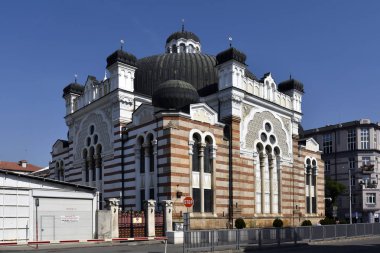 Sofia, Bulgaristan - 16 Haziran 2018: Yahudi sinagog Bulgaristan başkenti
