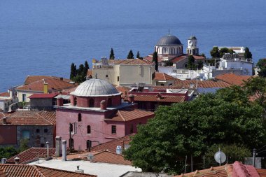 Yunanistan, Kavala, Panagia bölge Halil Bey Camii ve Ortodoks Kilisesi
