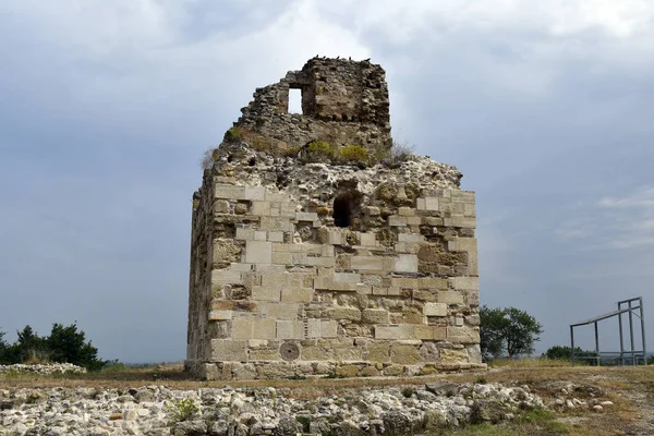 Grécia Monumento Antigo Anfípolis Ruína Torre Norte — Fotografia de Stock