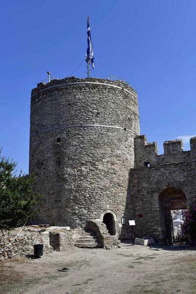Griechenland Kavala Begehbarer Turm Der Mittelalterlichen Festung — Stockfoto