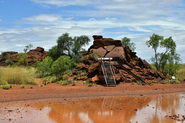 Australien Öffentliches Naturschutzgebiet Gebiet Mit Prähistorischen Gravuren Und Historischer Stätte — Stockfoto