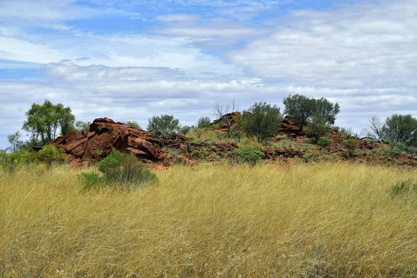 Australia Public Ewaninga Conservation Reserve Area Prehistoric Engravings Aborigines Historical — Stock Photo, Image