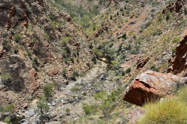Avustralya, Nt, Kuru dere yatağında serpantin Gorge Batı Mcdonnell aralığı Milli Parkı içinde