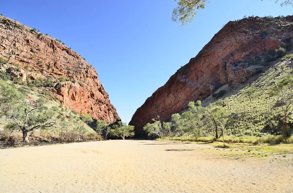 Australia Northern Territory Simpson Gap Dry Riverbed Mcdonnell Range — Stock Photo, Image