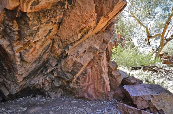 Australie Art Rock Aborigène Jessie Gap Dans Parc National East — Photo