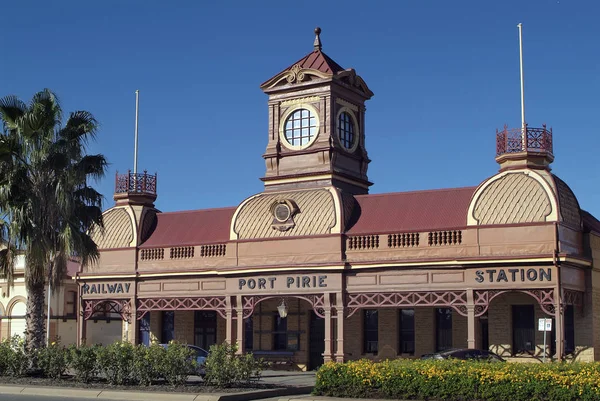 Λιμάνι Pirie Αυστραλία Απριλίου 2010 Παλιός Σιδηροδρομικός Σταθμός Στην Πόλη — Φωτογραφία Αρχείου