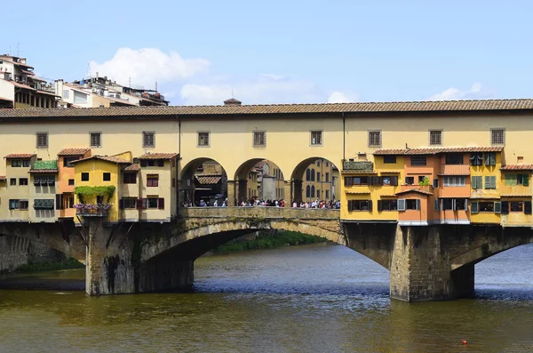 Florencie Itálie Června 2012 Středověký Starý Most Ponte Vecchio Kámen — Stock fotografie