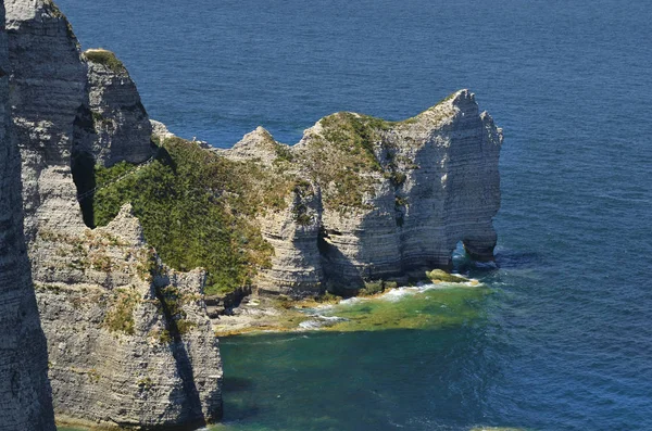France, Normandy, sea and rock formation in Etretat on English Channel coast