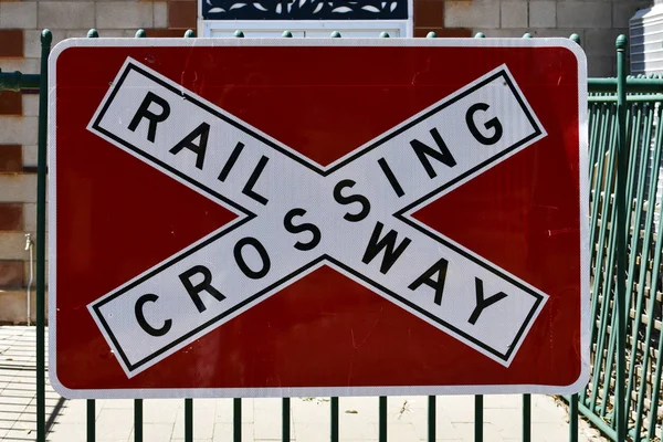 Australia Railroad Crossing Sign — Stock Photo, Image