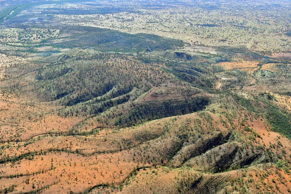 Australia Veduta Aerea Sul Paesaggio Dell Entroterra Intorno Alice Springs — Foto Stock