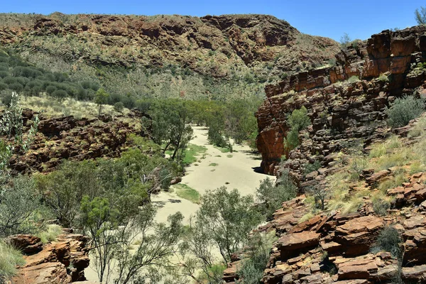 Australia Trephina Gorge East Mcdonnell Range National Park Dry Riverbed — Stock Photo, Image